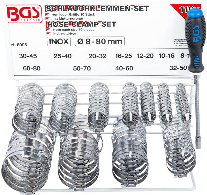 Produktbild BGS Schlauchklemmen-Sortiment (Schlauchklemme)