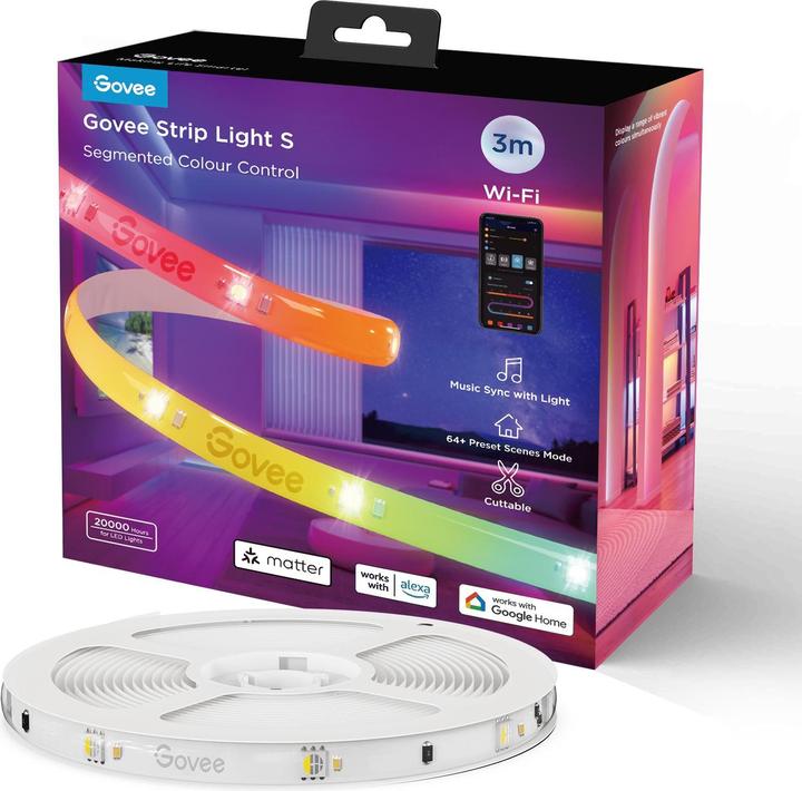 Actual product image Govee LED Strip Lights (RGBIC, 300 cm, Indoor)
