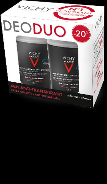 Image du produit Vichy Homme déo anti-transpirant 72h duo -20% (Roll-on, 50 ml)