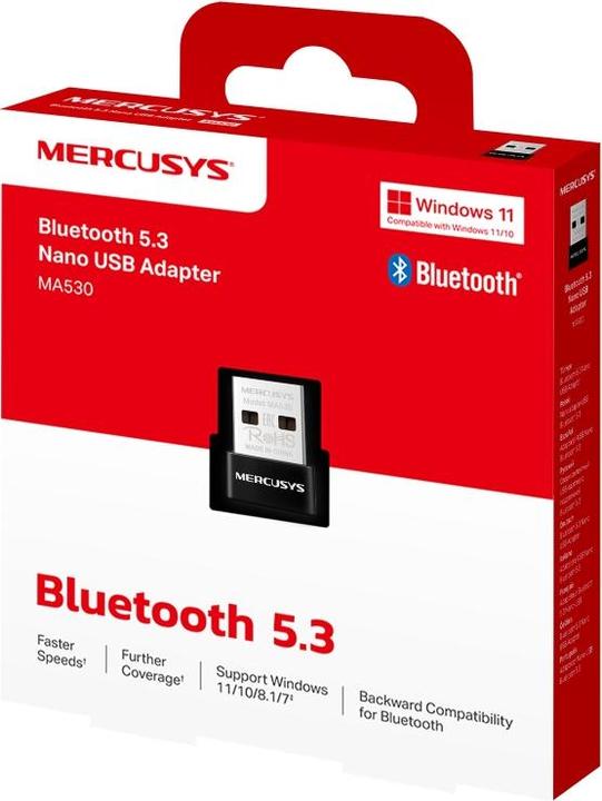 Image du produit Mercusys Adaptateur Bluetooth Nano USB modèle BT 5.3, 1 antenne interne USB 2.0 (Emetteur & Récepteur)