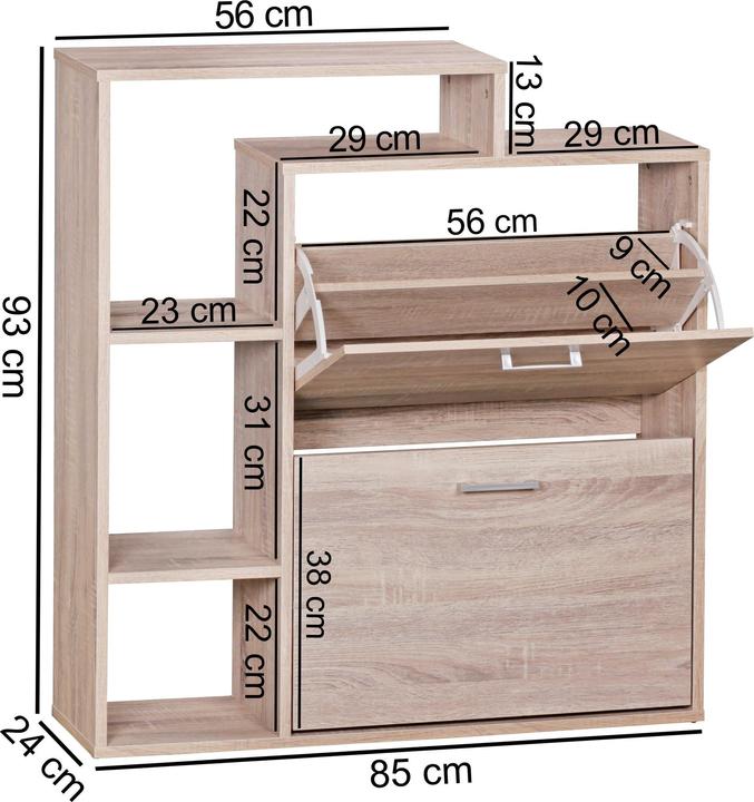 Produktbild Wohnling Micah (57 x 22.5 x 33 cm)