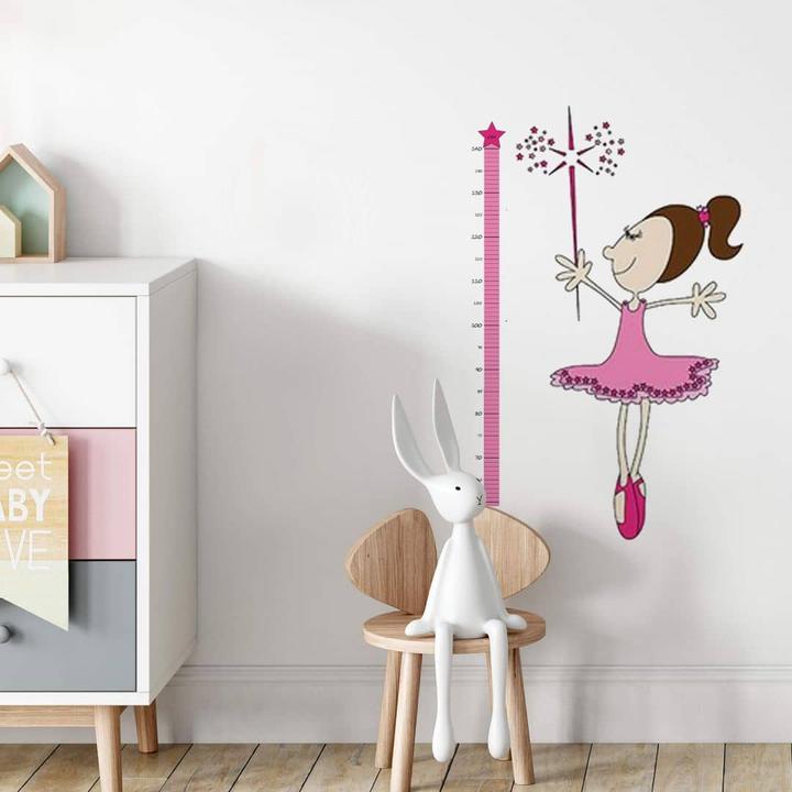 Wizard + Genius Kinder Messlatte für Mädchen (65 x 100 cm)