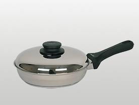 Produktbild Kelomat Grillpfanne rund mit Deckel (24 cm, Bratpfanne, Edelstahl)