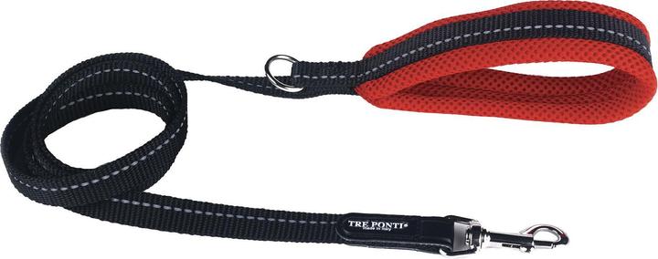 Image du produit Tre Ponti laisse noire&rouge 130cm (Chien, Sport canin)