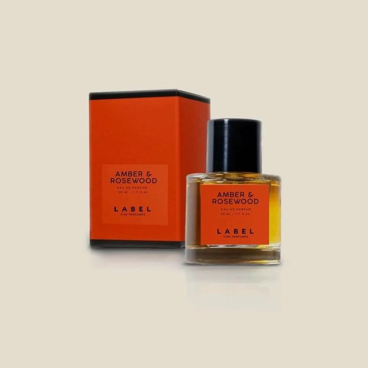 Actual product image Label Amber & Rosewood EdP Eau de Parfum 50ml (Eau de parfum, 50 ml)