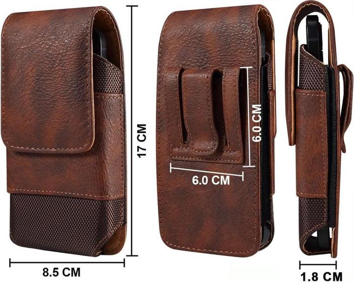 Produktbild Cover-Discount Nylon - Leder Gurttasche mit Kartenfach braun / L