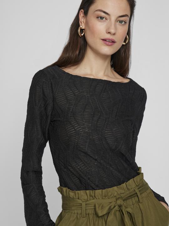 Actual product image Vila Boat-neck top with long sleeves (XS)