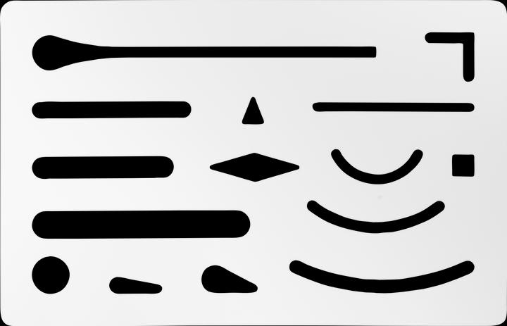 Actual product image Aristo Eraser stencil, 9x6 cm
