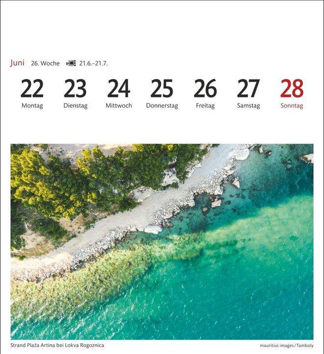Actual product image Harenberg Kroatien Sehnsuchtskalender 2026 - Wochenkalender mit 53 Postkarten (German)