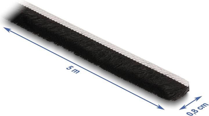 Produktbild Delock Bürstenstreifen selbstklebend 8mm - Länge 5