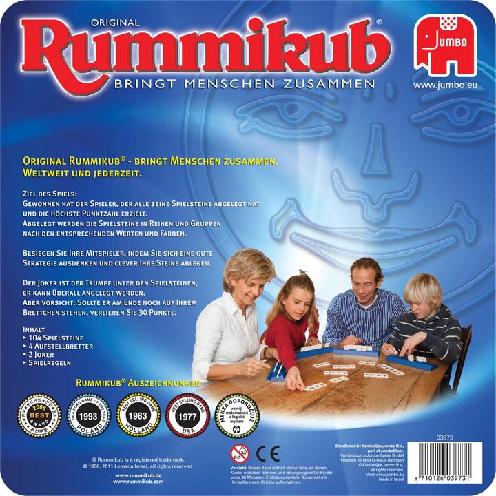 Actual product image Jumbo Original Rummikub in metal box (German)
