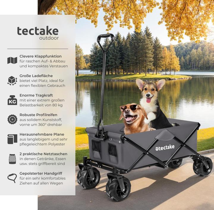 Image du produit tectake Chariot de jardin tout-terrain