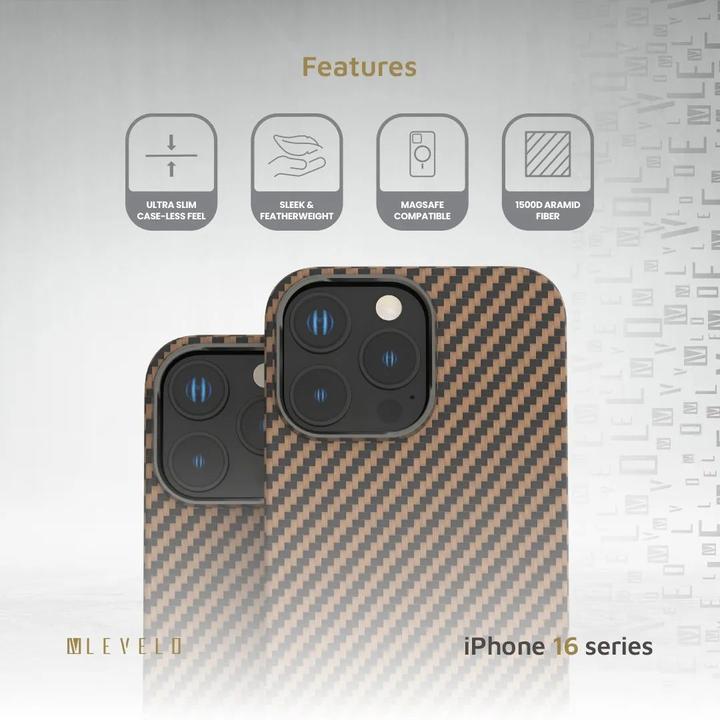 Produktbild Levelo Sergei 1500D Aramid Fiber Case (Apple iPhone 16 Pro)
