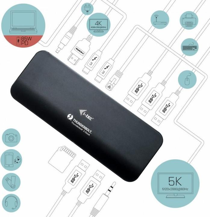 Immagine prodotto i-tec Thunderbolt 3 Dual Docking Station (Thunderbolt, 3 Porti)