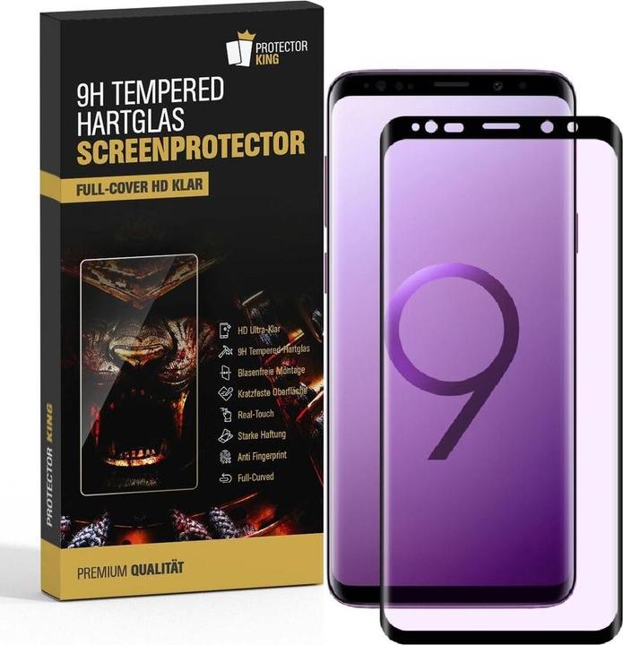 Produktbild Protectorking 3x echtes Tempered 9H Panzerhartglas 3D KLAR (3 Stück, Samsung Galaxy S9+)