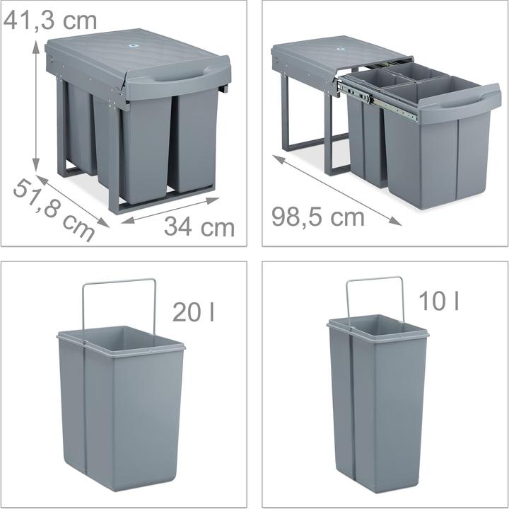 Image du produit Relaxdays Poubelle-encastrable