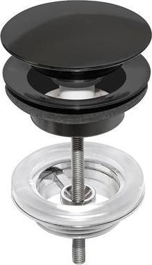 Produktbild Gustavsberg Push down 1 1/4" Bodenventil mit Überlauf in mattschwarz