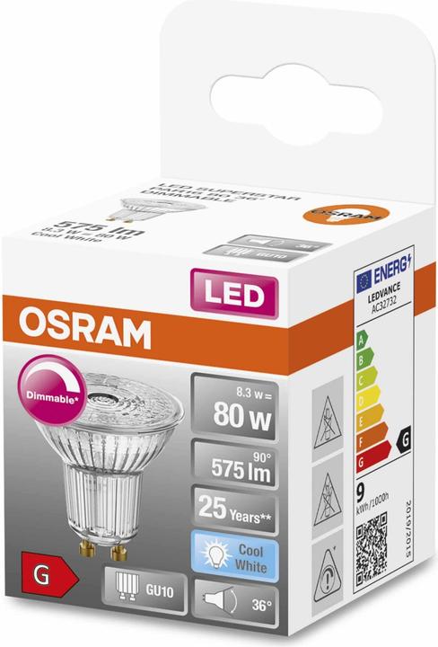 Actual product image Osram Superstar Par 16 (GU10, 80 W, 550 lm, 1 x, G)