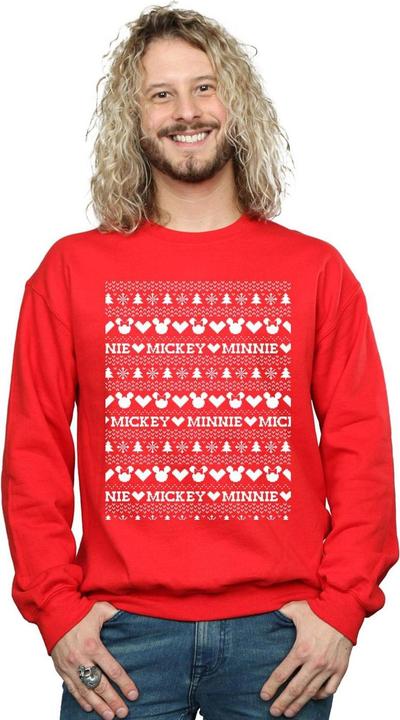 Immagine prodotto Disney Mickey And Minnie Christmas Fair Isle Felpa Uomo (XXL)