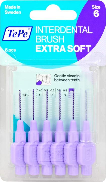 Actual product image TePe Interdental Brush 1.1mm x-soft violett (6 x, 1.10 mm)