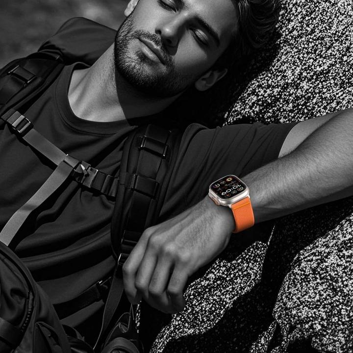 Image du produit 4Kom Nylon Clasp for Apple Watch 44/45/46/49mm - Orange
