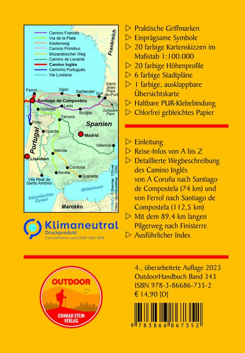 Image du produit Spanien: Camino Inglés (Allemand, Raimund Joos, 2021)