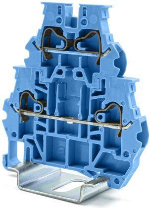 Produktbild Rs Pro Reihenklemme Doppelstock Blau, 4mm², 1 kV /