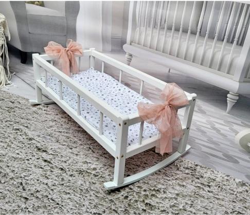 Image du produit Holzecke Lit 2 en 1 - Berceau XXL pour poupées avec literie 3 pièces