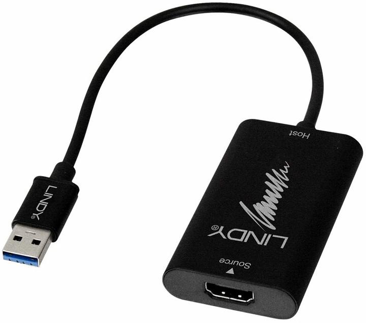 Productafbeelding Lindy USB Typ-A zu (HDMI, 15 cm)