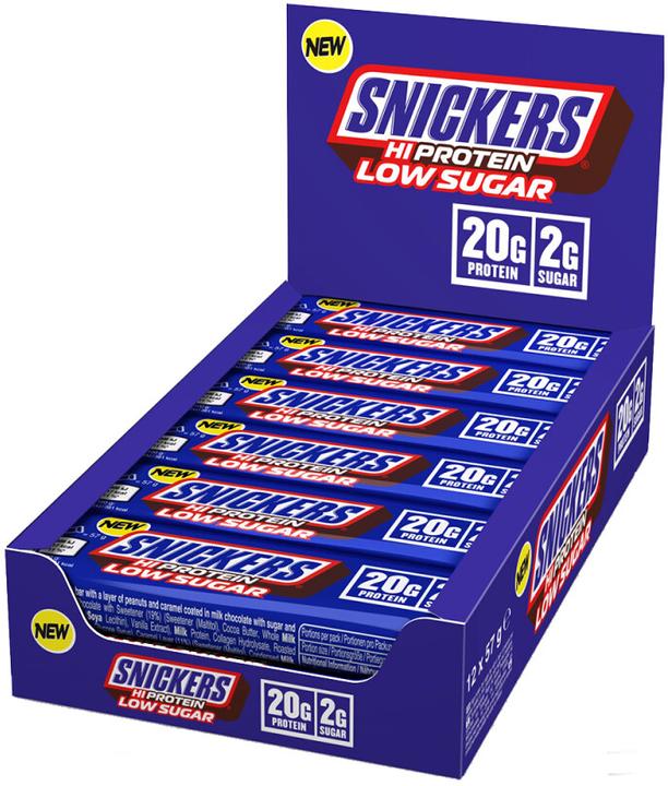 Actual product image Snickers Hi Protein Low Sugar Bar (12 pcs., 684 g)