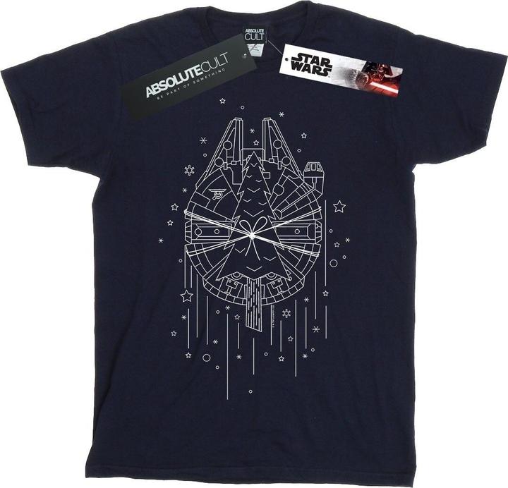 Immagine prodotto Star Wars Millennium Falcon Christmas Tree Delivery Maglietta Uomo (XXL)