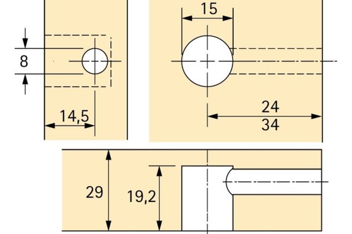 Image du produit Hettich Ferrement d'assemblage RASTEX 15 (Raccord de connexion, 1 pcs)