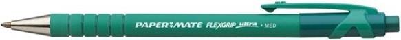 Produktbild Paper Mate Flexgrip Ultra Clip-on-Einziehkugelschreiber Medium 12 Stücke (Grün, 12 x)