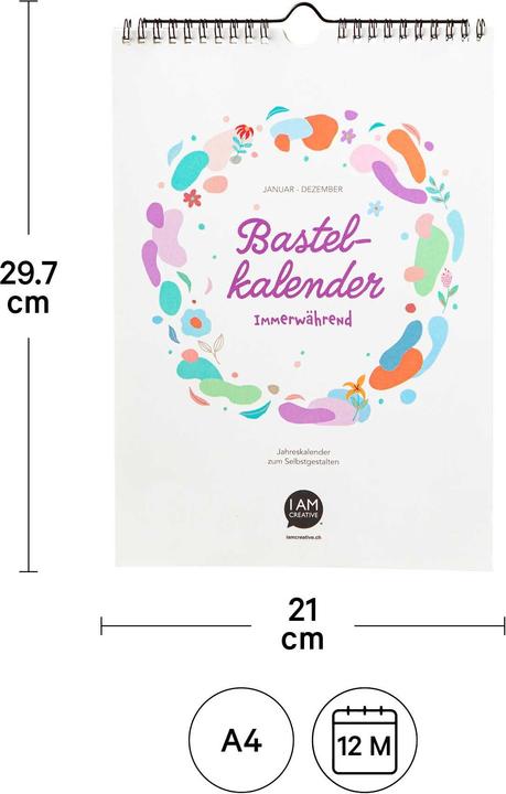 Immagine prodotto I Am Creative Calendario craft, calendario per il crafting, A4 (A4)