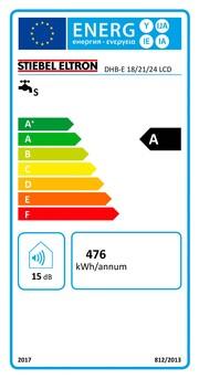 Energielabel Stiebel Eltron DHB-E 18/21/24 LCD