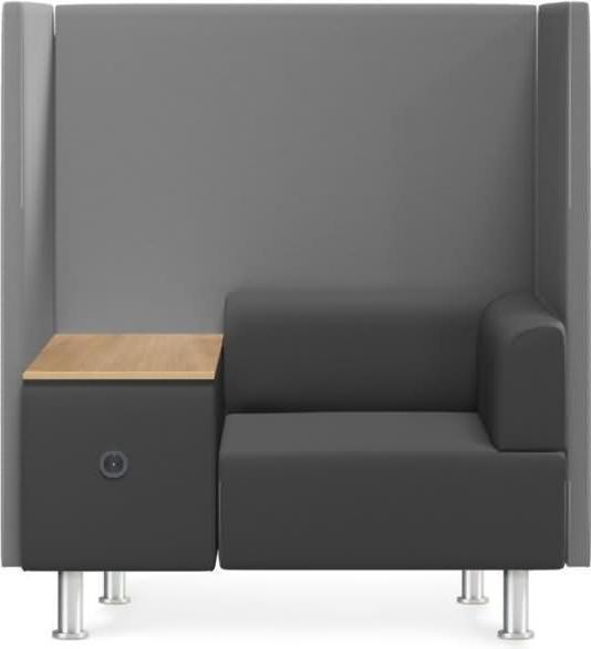 Actual product image Rocada Soft Seating meeting corner black, grey grey fabric