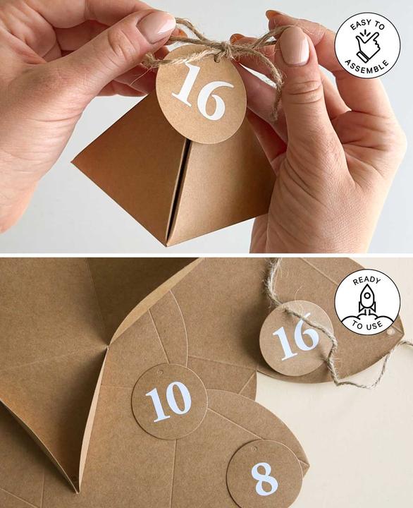 Image du produit I Am Creative Boîtes de calendrier de l'Avent 8x8x8 cm, 49pcs.