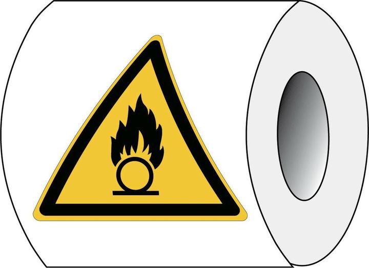 Actual product image Brady ISO 7010 PIC W028 B-7541 ISO Safety labelling - Warning of oxidising substances