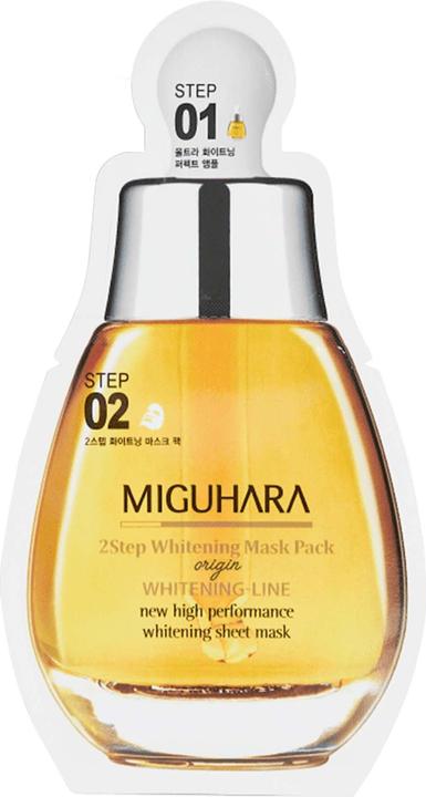 Actual product image Miguhara 2 step whitening mask pack origin