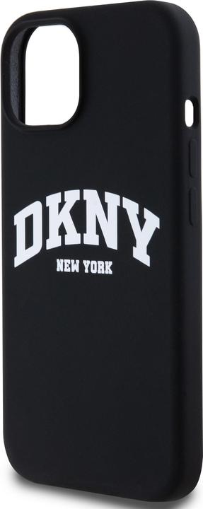 Actual product image DKNY DKHMP15SSNYACH iPhone 15 / 14 / 13 6.1" czarny/black hardcase Liquid Silicone White Printed Log (Apple iPhone 15)