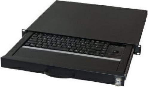 Aixcase Keyboard 1H PS2/USB Trackball (DE, Cable)