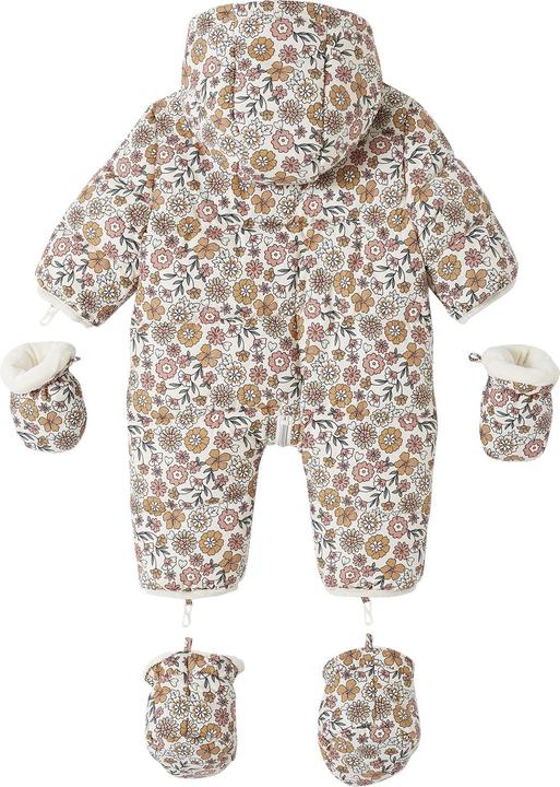Actual product image Vertbaudet Baby winter overall with fleece lining, flowered (86)