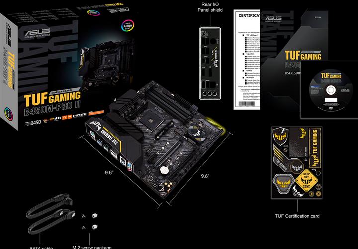 Image du produit ASUS TUF B450M-Pro II Gaming (AM4, AMD B450, mATX)