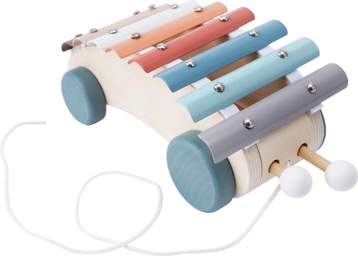 Actual product image Activity Board Little Tribe Pull Along Wooden Xylophone Car, Musical Pull Along Toy, musical