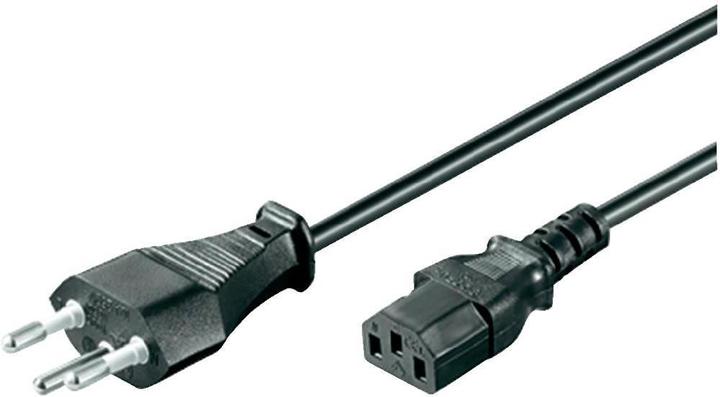 Produktbild OEM Netzanschlusskabel Schweiz-Stecker Kaltgeräte-Buchse C13 (1.50 m)