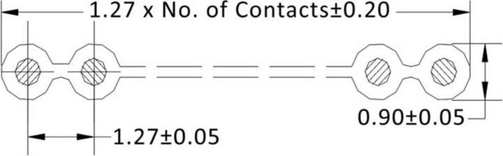 Actual product image Data line pitch: 1.27