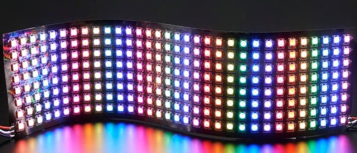 Actual product image OEM Flexible NeoPixel board 8 x 32 256 RGB LEDs