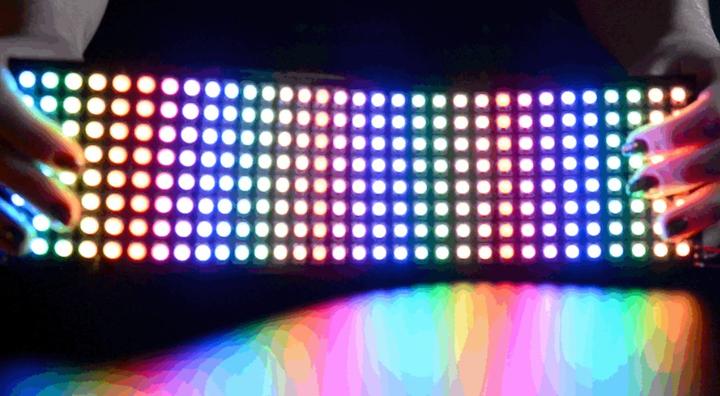 Actual product image OEM Flexible NeoPixel board 8 x 32 256 RGB LEDs