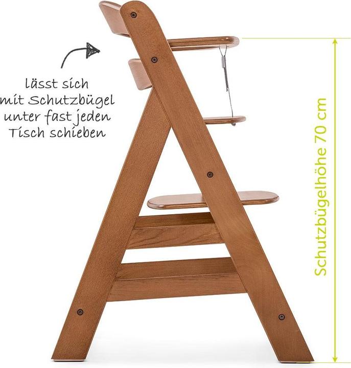 Produktbild Hauck Hochstühle Alpha Plus Walnut Newborn Set Deluxe - 4-tlg. (Hochstuhl Sitzerhöhung)
