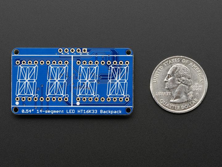 Immagine prodotto Adafruit Display alfanumerico giallo-verde 4 caratteri I2C (Display)